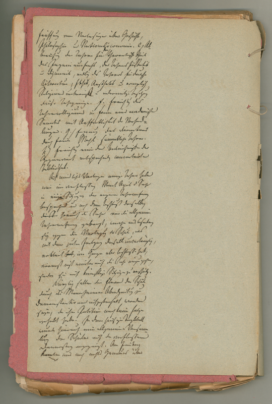 1848 Mai 7, Karlsruhe
Bericht der Polytechnischen Schule Karlsruhe an das badische Innenministerium über den Auszug von Schülern nach Ettlingen. Entwurf, 
Seite 2 (Blatt 1v). KIT-Archiv 10001/326.