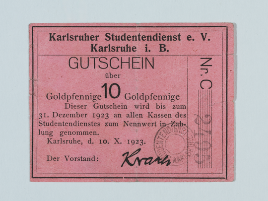 Notgeld für das Leben auf dem Campus