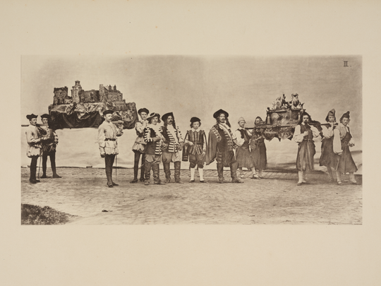 Druck: Festzug der Studirenden des Polytechnikum zu Karlsruhe [...], Karlsruhe (1877), hier: Abteilung der Architekten, Teil 2. Fotografie: Amadeus Bramsiepe und Jonas Zilius.