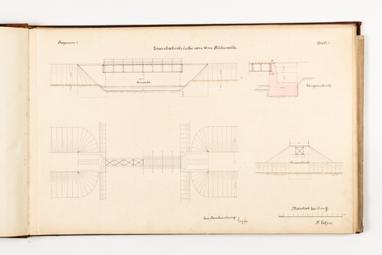 Ferdinand Lehn: Übungszeichnungen aus dem Bauingenieurstudium, Seite 2.