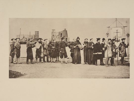 Druck: Festzug der Studirenden des Polytechnikum zu Karlsruhe [...], Karlsruhe (1877), hier: Abteilung der Chemiker. Fotografie: Amadeus Bramsiepe und Jonas Zilius.