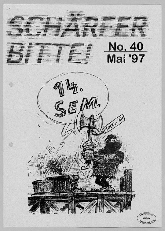 Fachschaftszeitschrift Schärfer bitte!