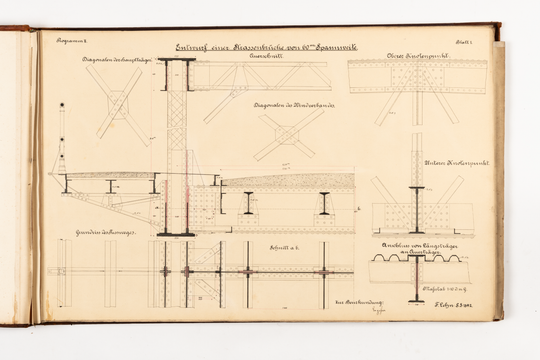 Ferdinand Lehn: Übungszeichnungen aus dem Bauingenieurstudium, Seite 5.