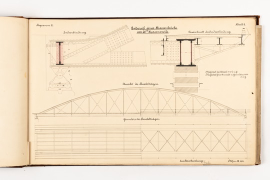 Ferdinand Lehn: Übungszeichnungen aus dem Bauingenieurstudium, Seite 6.
