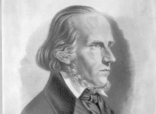 Grafisches Portrait von Alexander Braun, 1850. KIT-Archiv 10001/2415.