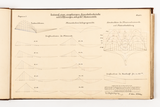 Ferdinand Lehn: Übungszeichnungen aus dem Bauingenieurstudium, Seite 2.