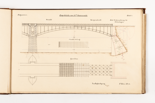 Ferdinand Lehn: Übungszeichnungen aus dem Bauingenieurstudium, Seite 10.