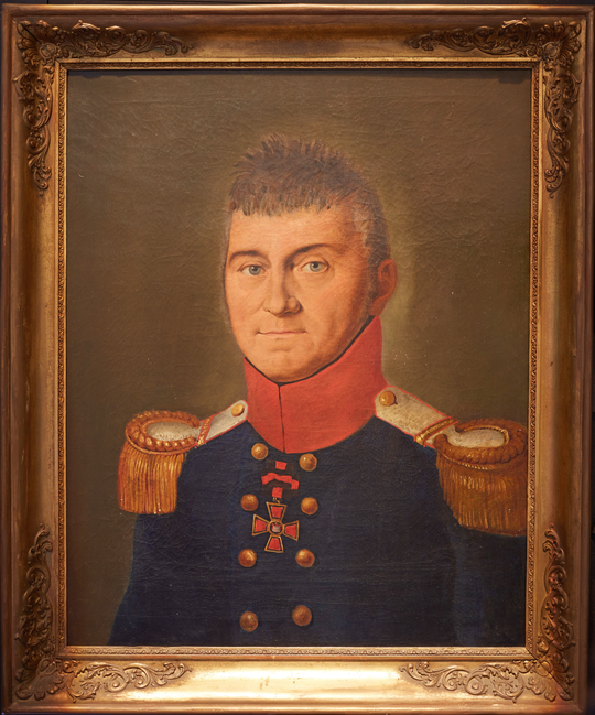Anonym: Portraitbild von Johann Gottfried Tulla in Paradeuniform mit St. Wladimir-Orden, ca. 1820, Öl auf Leinwand. KIT-Archiv 28501/13. Fotografie: Amadeus Bramsiepe.