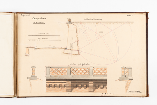 Ferdinand Lehn: Übungszeichnungen aus dem Bauingenieurstudium, Seite 27.