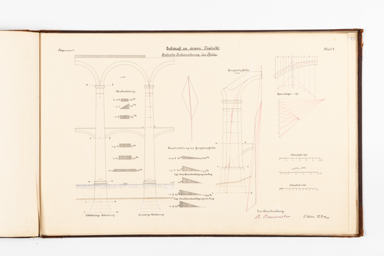 Ferdinand Lehn: Übungszeichnungen aus dem Bauingenieurstudium, Seite 28.