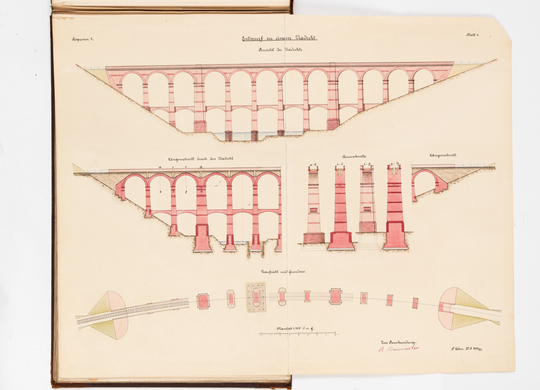 Übungszeichnungen eines Bauingenieurstudenten