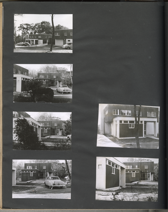 Reisetagebuch von Maria Fischer, 04.12.1951, Aufnahmen der Wohnhaussiedlung Six Moon Hills bei Lexington/Massachusetts (Blatt 3 von 3). Fotografie: Amadeus Bramsiepe und Jonas Zilius.