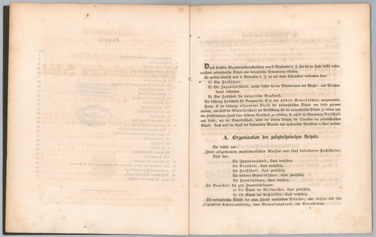 Programm der Großherzoglich Badischen Polytechnischen Schule Karlsruhe für das Jahr 1832-33, Seite 1.