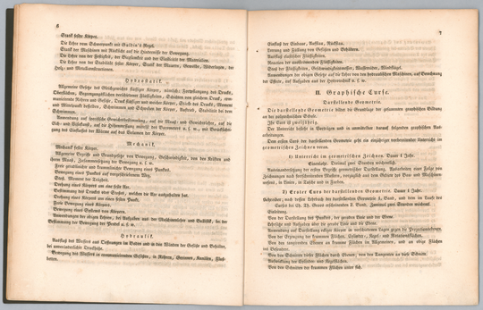 Programm der Großherzoglich Badischen Polytechnischen Schule Karlsruhe für das Jahr 1832-33, Seite 6-7.