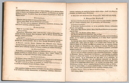 Programm der Großherzoglich Badischen Polytechnischen Schule Karlsruhe für das Jahr 1832-33, Seite 14-15.