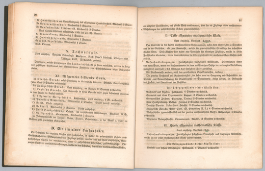 Programm der Großherzoglich Badischen Polytechnischen Schule Karlsruhe für das Jahr 1832-33, Seite 20-21.