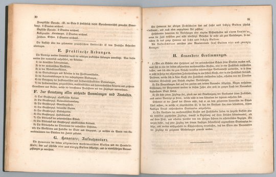 Programm der Großherzoglich Badischen Polytechnischen Schule Karlsruhe für das Jahr 1832-33, Seite 30-31.