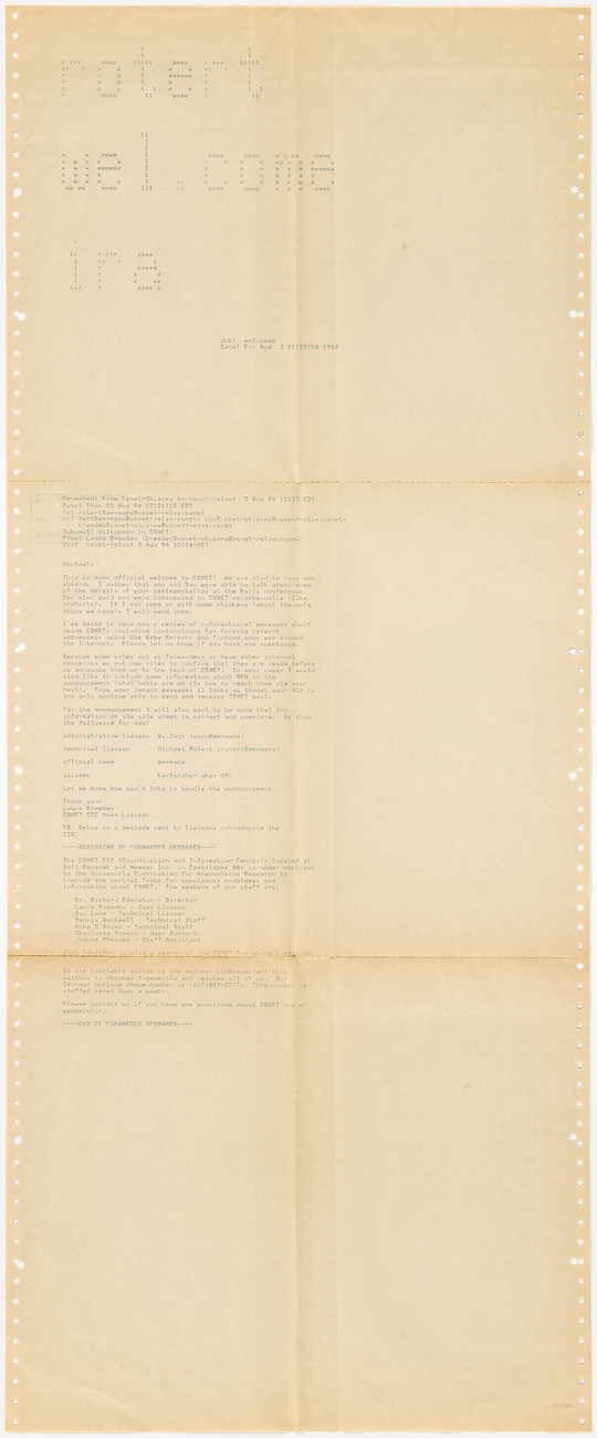 Erste in Deutschland empfangene
E-Mail nach Internetprotokoll